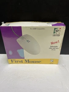  Logitech First Mouse Wheel PS/2 Wired Trackball Model 1340 NEW  - Picture 1 of 2