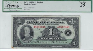 1935   BOC BC-1,  $1  SN# A4847048  Legacy **VF-25**Comments - Bild 1 von 2