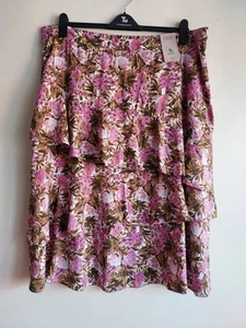 BNWT, Tu, Prairie Ruffle Floral Midi Skirt, Size 22 - Picture 1 of 8