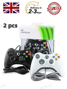Controller cablato USB bianco e nero in scatola nuovo adatto per xbox360pcs windows - Foto 1 di 27
