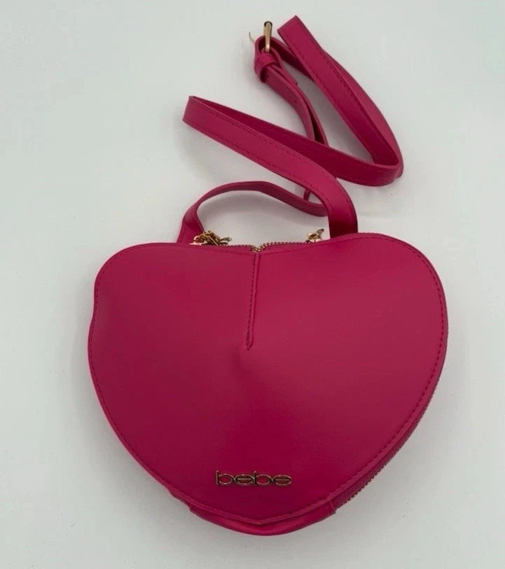 Bolso Bandolera Bebe Pequeño Corazón E02-4404 Rosa Cuero Vegano Nuevo Con Etiquetas Cartera Foto 1 de 1