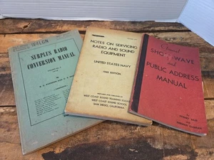 3 Vintage Paperback Books Short Wave Radio ,Conversion Manual, Navy - Picture 1 of 9