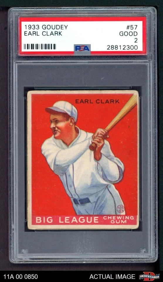 1933 Goudey #57 Earl Clark Senators PSA 2 - GOOD - Image 1 of 1