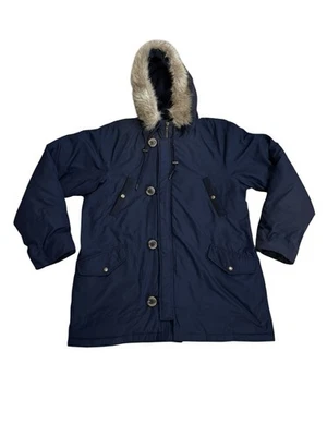 Parka de invierno para mujer J Crew azul marino piel extraíble para mujer 3XL Foto 1 de 4