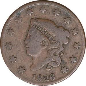 1826 Large Cent ~ Fine - Picture 1 of 2