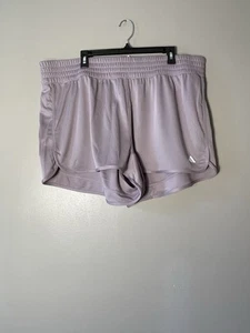 Pantalones cortos para correr Adidas Pacer tejidos tiro alto 3” entrepierna para mujer talla grande 3X lila - Imagen 1 de 5