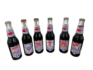 (#1) 6 different PEPSI cola RICHARD PETTY  12fl oz longneck glass bottles 1992 - Picture 1 of 6