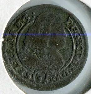 1661 German States Liegnitz Brieg Silesia 3 Silver Kreuzer Coin George III KM425 - Picture 1 of 2