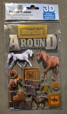 Horsing Around - 3D 剪贴簿贴纸 - Paper House SDM-0081 — 第 1/4 张图片