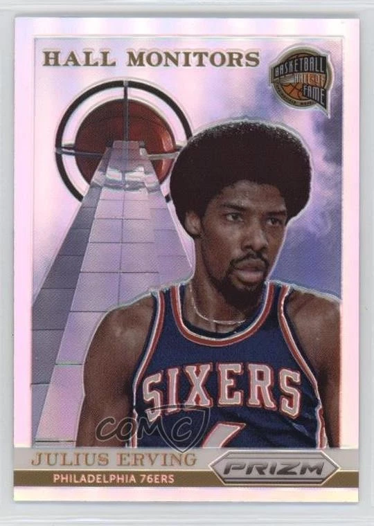 2013-14 Panini Prizm Hall Monitors Silver Prizm Julius Erving #21 HOF - Image 1 of 2