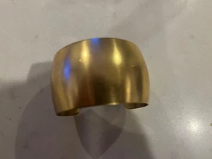Domed Brass Cuff Bracelet - Picture 1 of 3