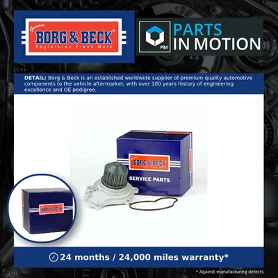 Water Pump BWP2066 Borg & Beck Coolant 0004694307 04694307 04694307AB 04694307AF - Image 1 of 4