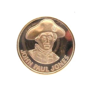 Solid bronze medal celebrating the life of the US naval captain John Paul Jones - Picture 1 of 6