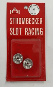 Strombecker Slot Car Aluminum Racing Wheels .49 No. 8060 New Old Stock NOS (2pk) - Picture 1 of 3