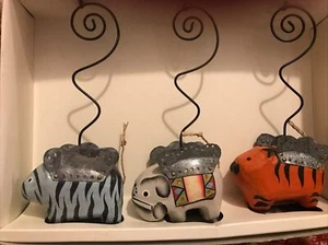 Pier 1 Imports Animal Photo Picture Holders Wood Set of 3 - Picture 1 of 3