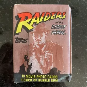 TOPPS Indiana Jones Raiders Lost Ark Movie Trading Card Sealed Wax Pack 1981 - Picture 1 of 12