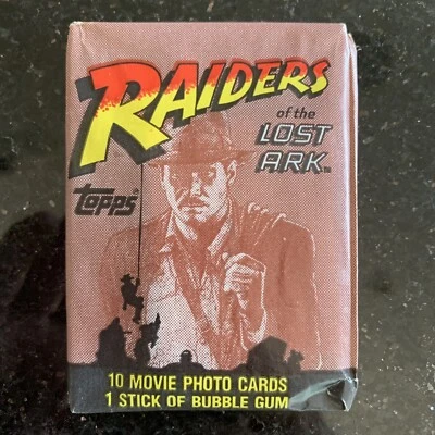 TOPPS Indiana Jones Raiders Lost Ark Movie Trading Card Sealed Wax Pack 1981 - Image 1 of 4