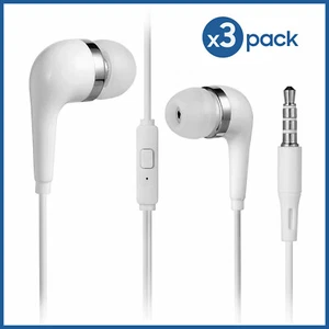 3 X 3.5mm In-Ear Headphones Earphones Earbuds W/ MIC Noise Reduction for Samsung - Picture 1 of 14