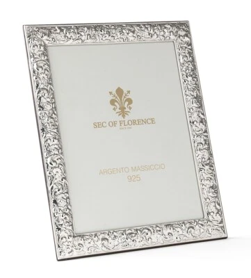 Marco de fotos de plata de ley 925 maciza de 9"x7"* 8007/18×24 EE. UU. Foto 1 de 4