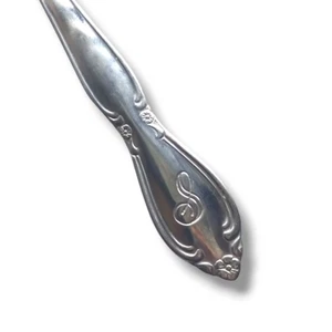 Customcraft Stainless Taiwan CUS11 YOU CHOICE Flatware-Monogram S-Floral-Vintage - Picture 1 of 20