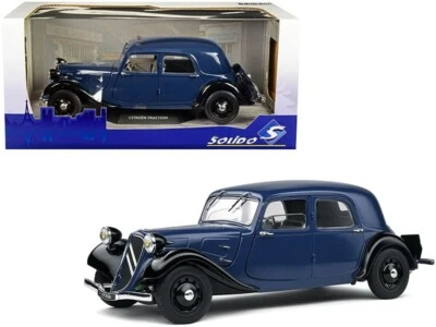 1/18 Solido 1937 Citroen Traction Diecast Model Car Blue S1800906 - Image 1 of 3