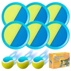 Kids Toys Outdoor Games Beach Toys Toss And Catch Ball Set Beach Games Sets Play - Picture 1 of 7