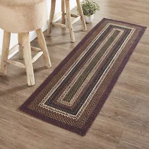 Accent Rug/Runner Beckham Jute Country 22x72 Rect Braided No Slip Pad VHC Brands - Picture 1 of 7