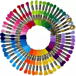 Embroidery Floss 54 Skeins Crossstitch Thread - Bracelets String - 50Pcs Embroid - Picture 1 of 9