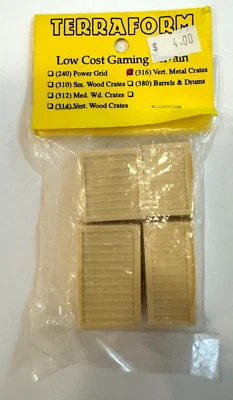 Armorcast TERRAFORM BATTLEFIELD SCENERY #316 VERT METAL CRATES NIP Resin terrain - Image 1 of 3
