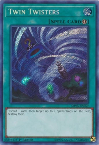 *** TWIN TWISTERS *** SECRET RARE SHVA-EN059 (MINT/NM) YUGIOH! 1st - Image 1 of 1