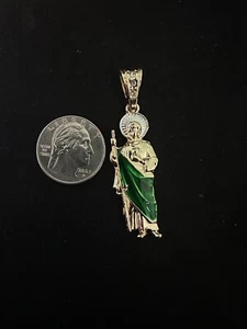 Good Plated St Jude San Judas Tadeo Pendant - Picture 1 of 3