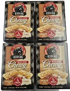 (4) Kodiak Granola Protein Bars Variety Pack 20 Ct Each Chocolate Chip & Smores - Picture 1 of 6