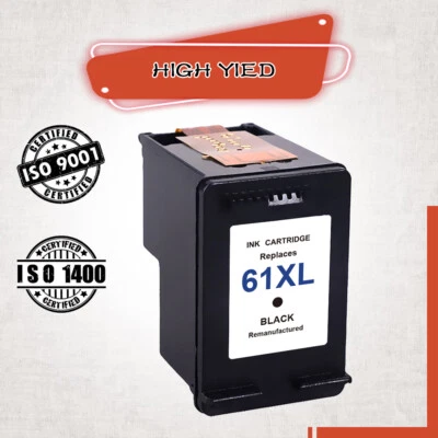 61 XL Black Color Ink Cartridge for HP Deskjet 2544 2547 2646 3050 3054A 3052A - Image 1 of 4
