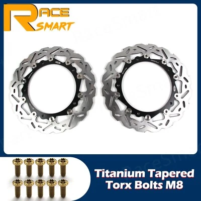 Front Brake Disc Rotors + Bolts Screws For BMW K1300R 2008-2014 K1300S 2009-2015 - Image 1 of 4