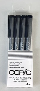 Copic Multiliner Fine Pigment Based Ink 4-Piece Set - NEW - Picture 1 of 5