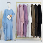 Women Muslim Batwing Sleeve Maxi Dress Long Robes Tassel Kaftan Vintage Ramadan
