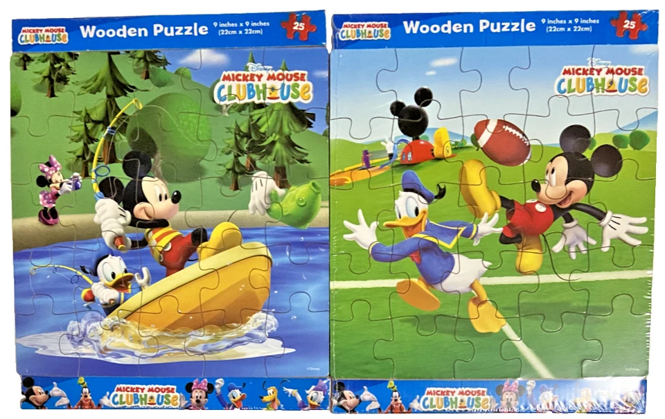 Disney MICKEY MOUSE CLUBHOUSE 25 шт. деревянные пазлы Minnie Donald Duck - Изображение 1 из 1