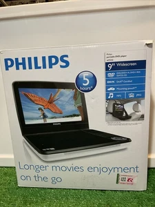 Philips PD9000 9" LCD Portable DVD Player, 5HR Battery + Accessories Works Great - Picture 1 of 16
