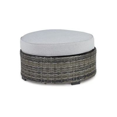 Signature Design by Ashley Casual Harbor Court Ottoman with Cushion  Gray - Image 1 of 2