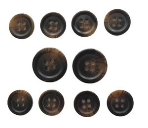 Vintage Hart Schaffner Marx Genuine Horn Suit Buttons Set Brown Tan Z5G Men's - Picture 1 of 1