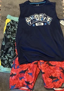 Boys Size LG New Two Sets Of Bathing Suits And Sleeveless Shirt - Picture 1 of 14