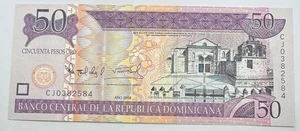 2008 Dominican Republic 50 Pesos - UNC - Cincuenta Pesos - Fifty - Free Shipping - Picture 1 of 2