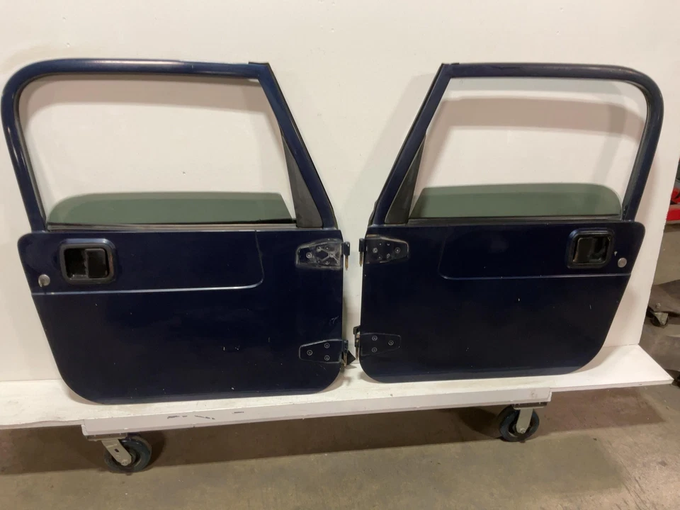 Jeep TJ Wrangler conductor pasajero puertas completas azul medianoche PB8 1997-2006 057680 Foto 1 de 4