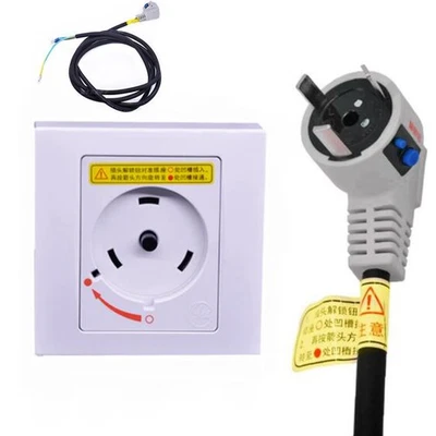 Enchufe circular interruptor giratorio enchufe enchufe aire acondicionado verde Foto 1 de 4