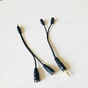 Adaptador de cable divisor Y micrófono de audio de 3,5 mm LemSa 2 piezas hembra a 2 machos - Imagen 1 de 2