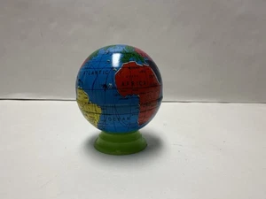 VINTAGE METAL WORLD GLOBE PENCIL SHARPENER 2” TALL - Picture 1 of 4