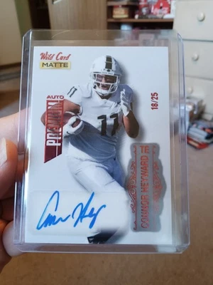 Connor Heyward 2022 Wild Card Matte Red AUTO #d 18/25 Michigan St. Steelers RC - Image 1 of 2