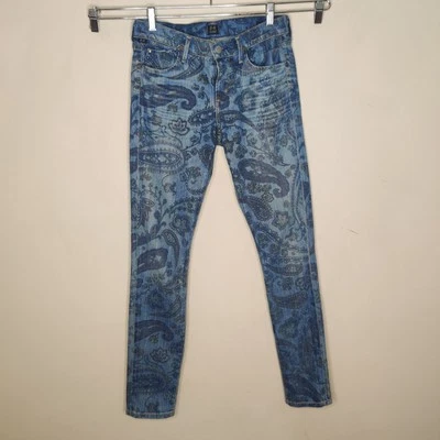 Джинсы узкие Citizens Of Humanity Avedon размер 27 узор пейсли джинсовая ткань с заниженной талией - Изображение 1 из 4