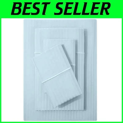 Ropa de cama king suave transpirable 100 % algodón tejido satén - Aqua Foto 1 de 4