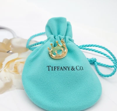 Tiffany & Co. Princess Crown Charm Pendant in 18K Yellow Gold with Pouch - Image 1 of 4